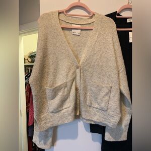 Abercrombie Cream Cardigan Sweater